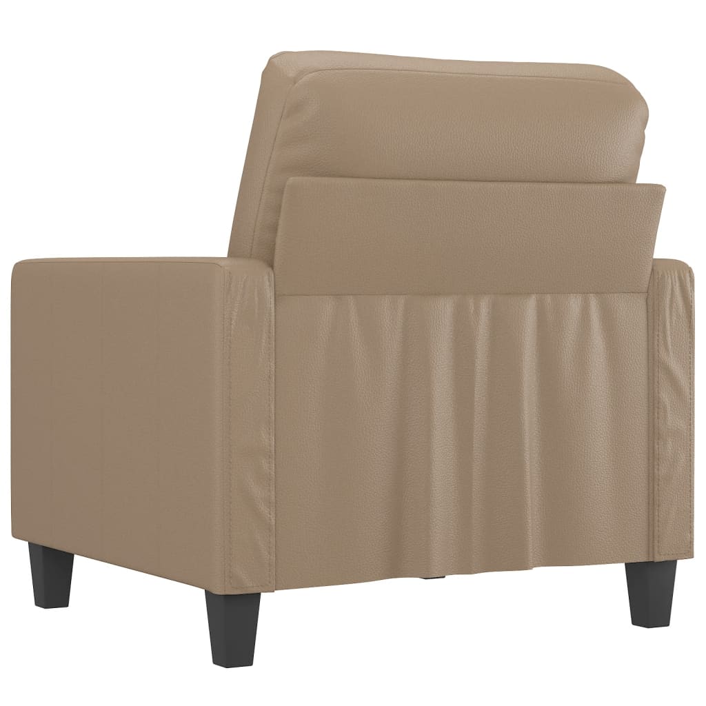 vidaXL Canapea de o persoană, cappuccino, 60 cm, piele ecologică vidaXL Canapea de o persoană, cappuccino, 60 cm, piele ecologică