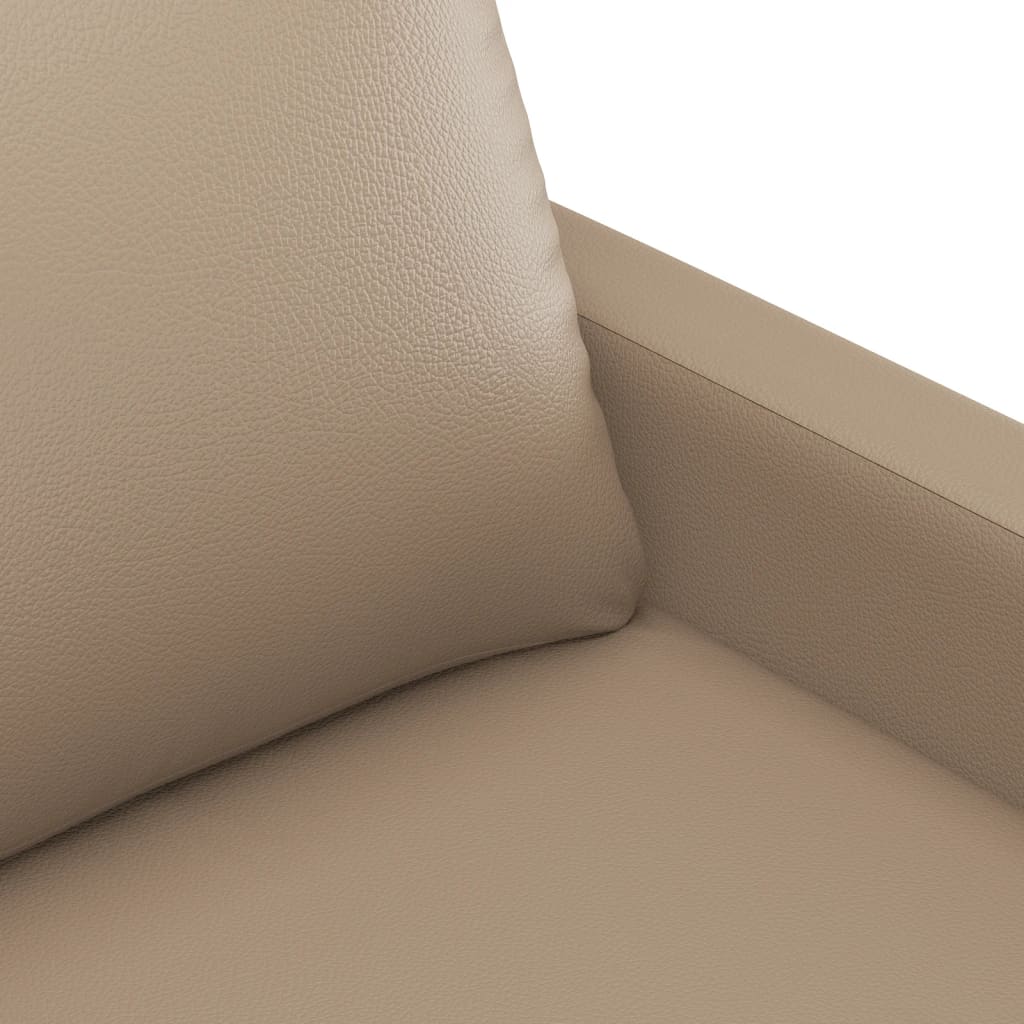 vidaXL Canapea cu 2 locuri, cappuccino, 120 cm, piele ecologică