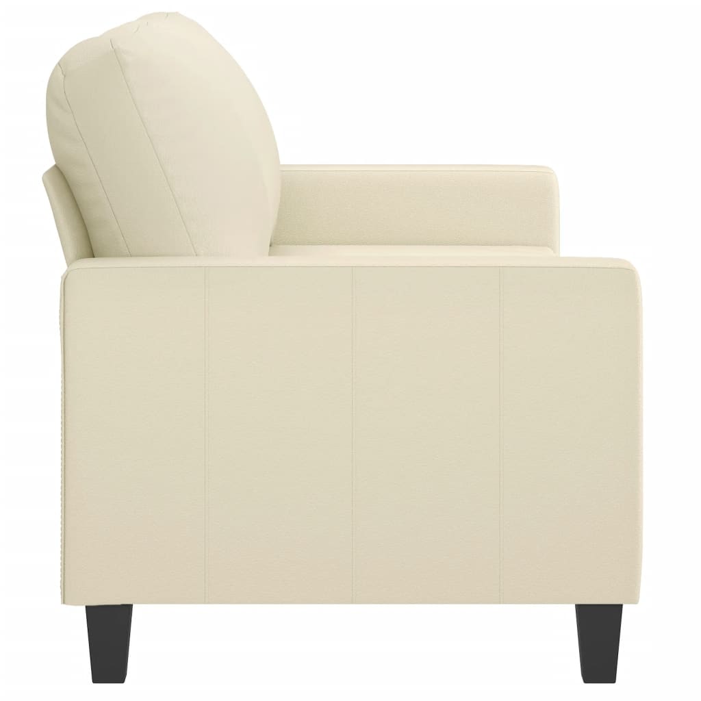 vidaXL Canapea cu 2 locuri, crem, 140 cm, piele ecologică vidaXL Canapea cu 2 locuri, crem, 140 cm, piele ecologică