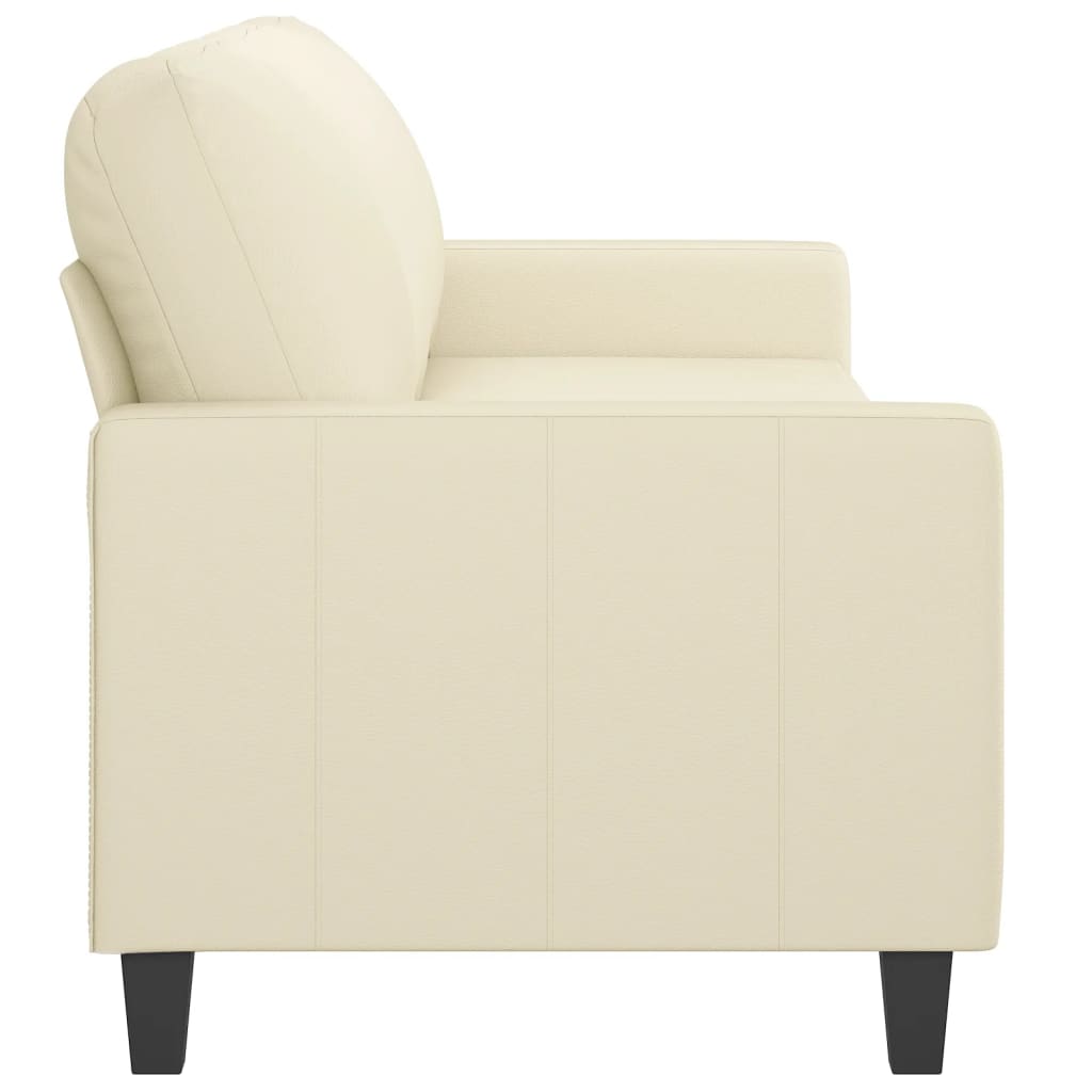 vidaXL Canapea cu 3 locuri, crem, 180 cm, piele ecologică vidaXL Canapea cu 3 locuri, crem, 180 cm, piele ecologică