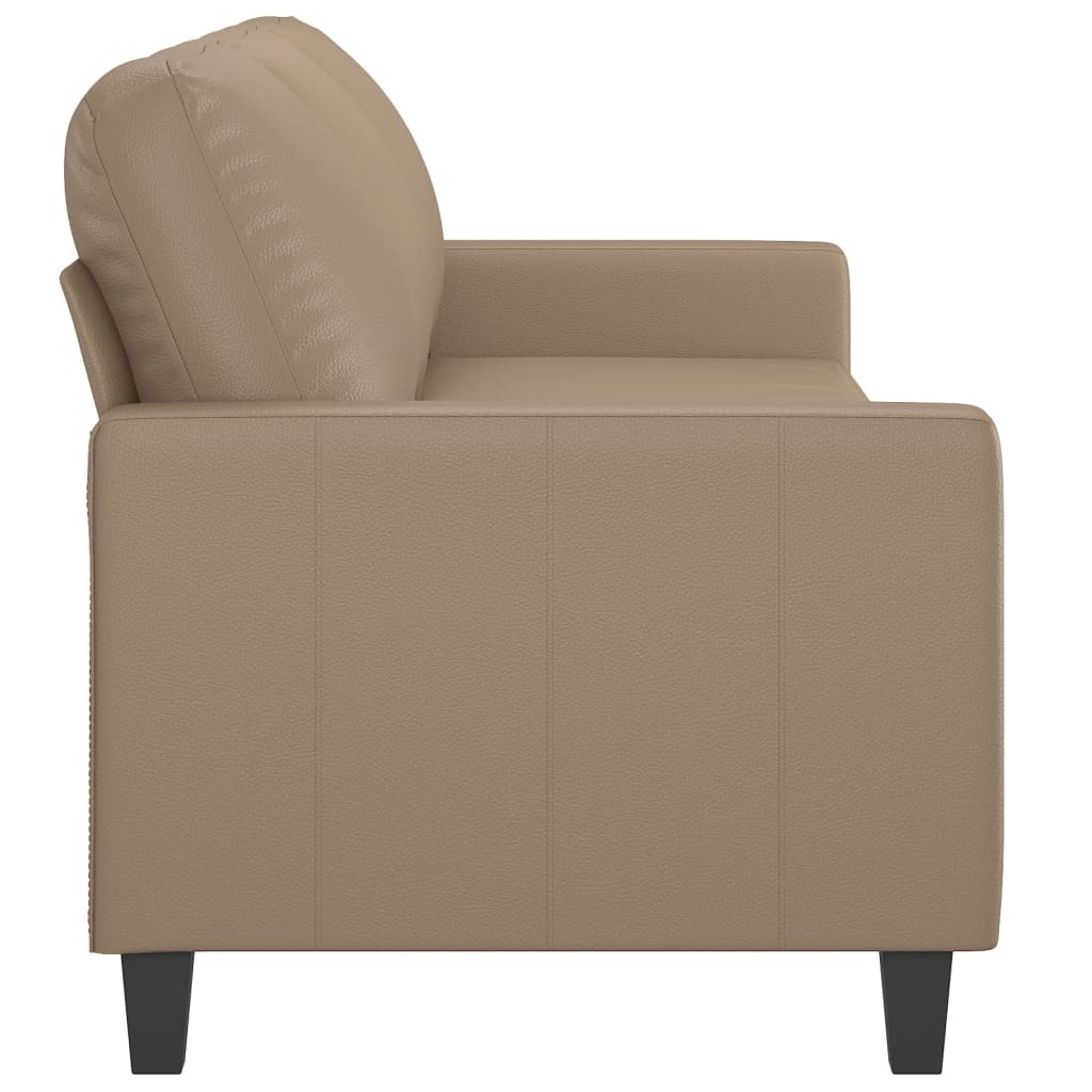 vidaXL Canapea cu 3 locuri, cappuccino, 180 cm, piele ecologică vidaXL Canapea cu 3 locuri, cappuccino, 180 cm, piele ecologică