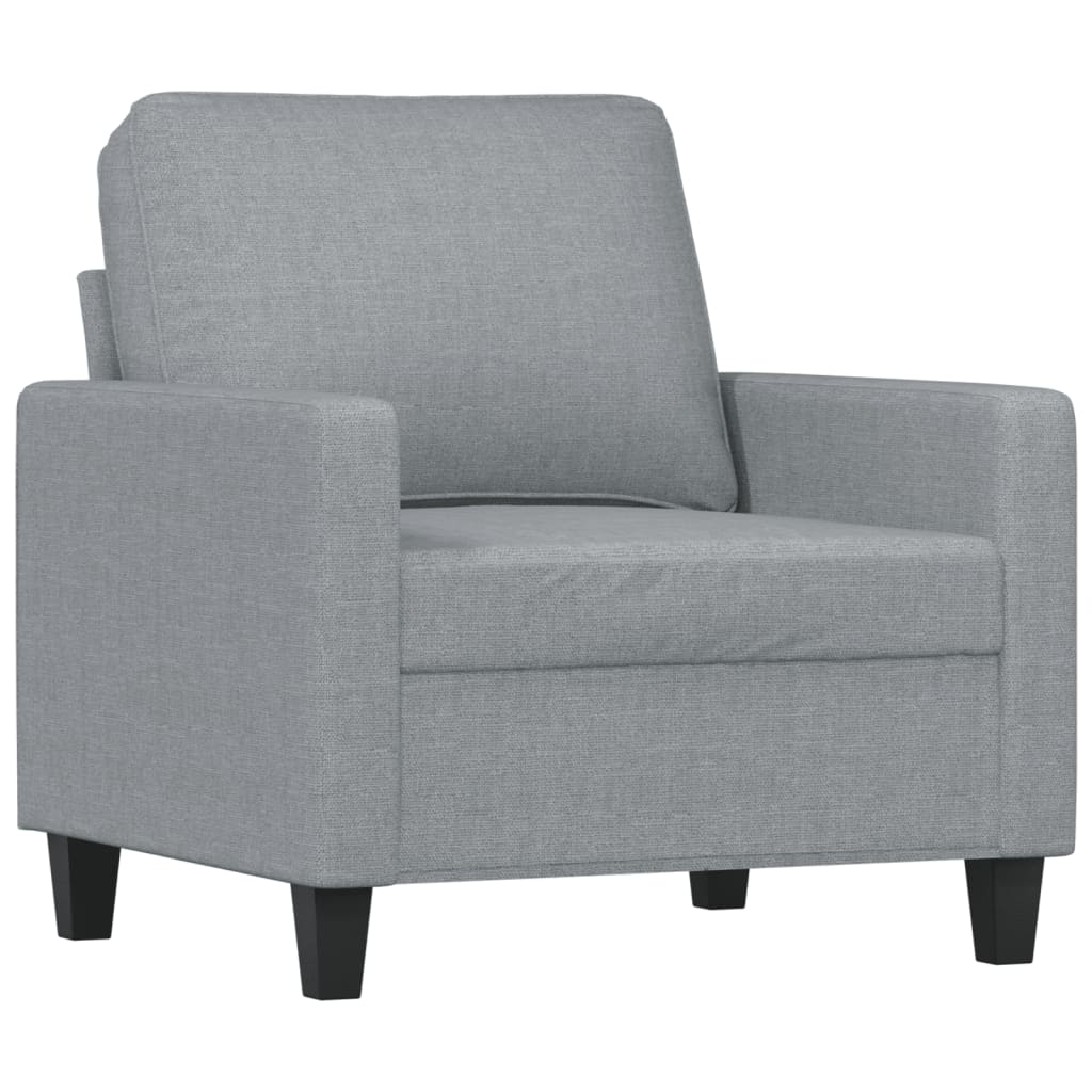 vidaXL Fotoliu canapea, gri deschis, 60 cm, material textil