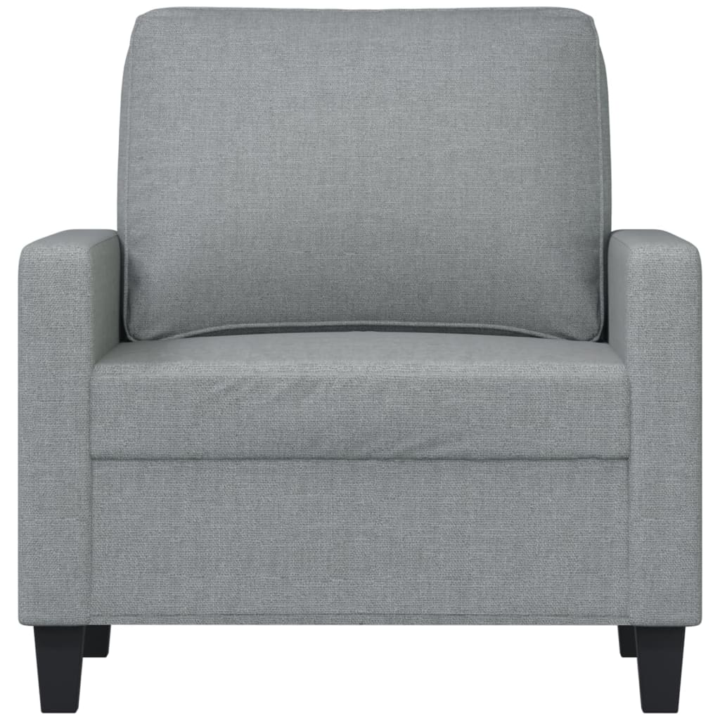vidaXL Fotoliu canapea, gri deschis, 60 cm, material textil