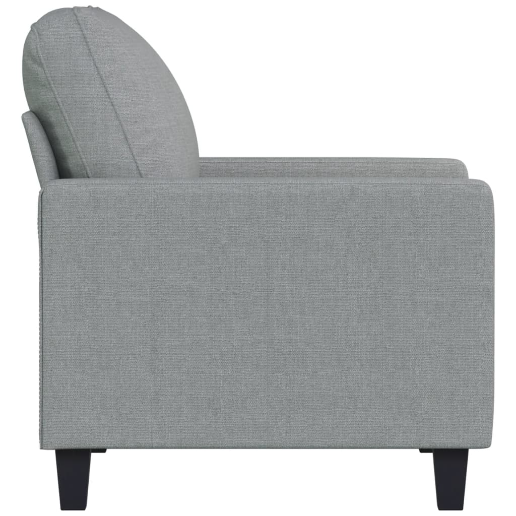 vidaXL Fotoliu canapea, gri deschis, 60 cm, material textil