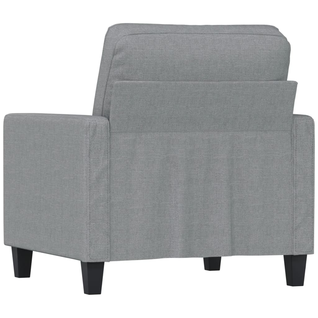 vidaXL Fotoliu canapea, gri deschis, 60 cm, material textil