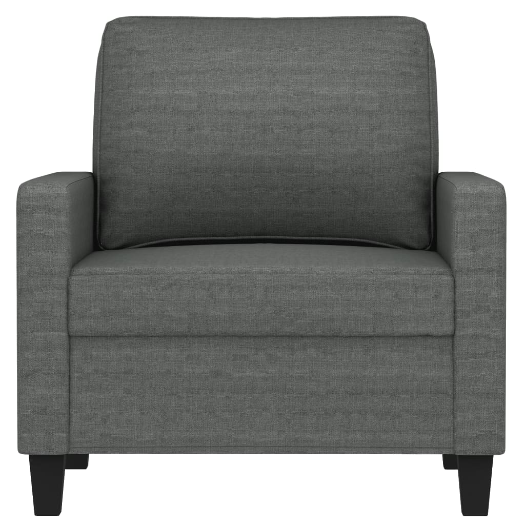 vidaXL Fotoliu canapea, gri închis, 60 cm, material textil