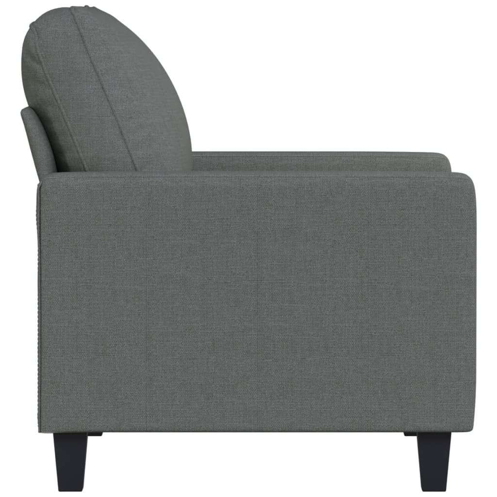 vidaXL Fotoliu canapea, gri închis, 60 cm, material textil