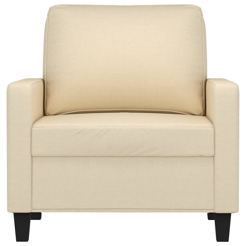 vidaXL Fotoliu canapea, crem, 60 cm, material textil