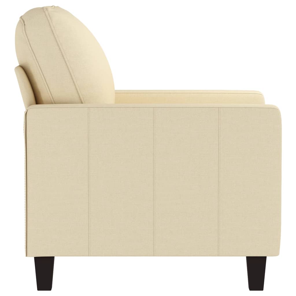 vidaXL Fotoliu canapea, crem, 60 cm, material textil