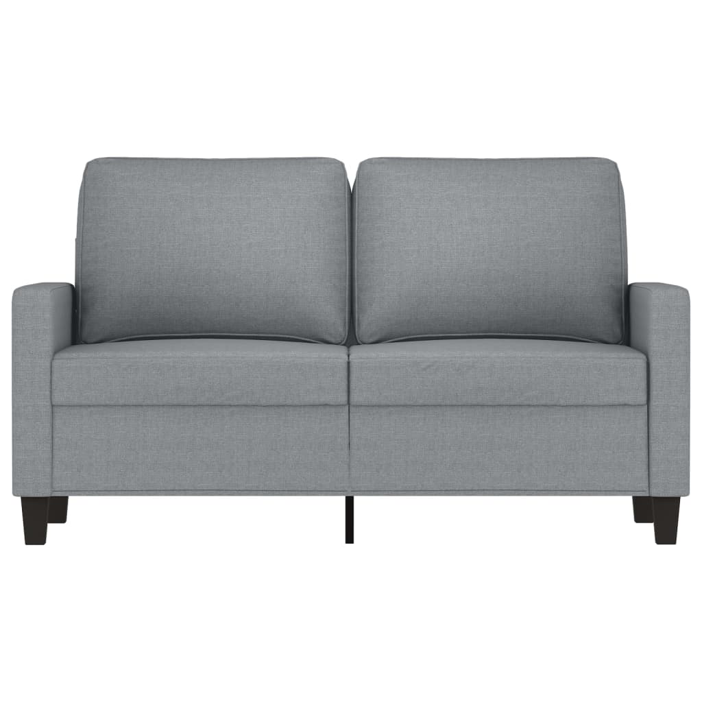 vidaXL Canapea cu 2 locuri, gri deschis, 120 cm, material textil