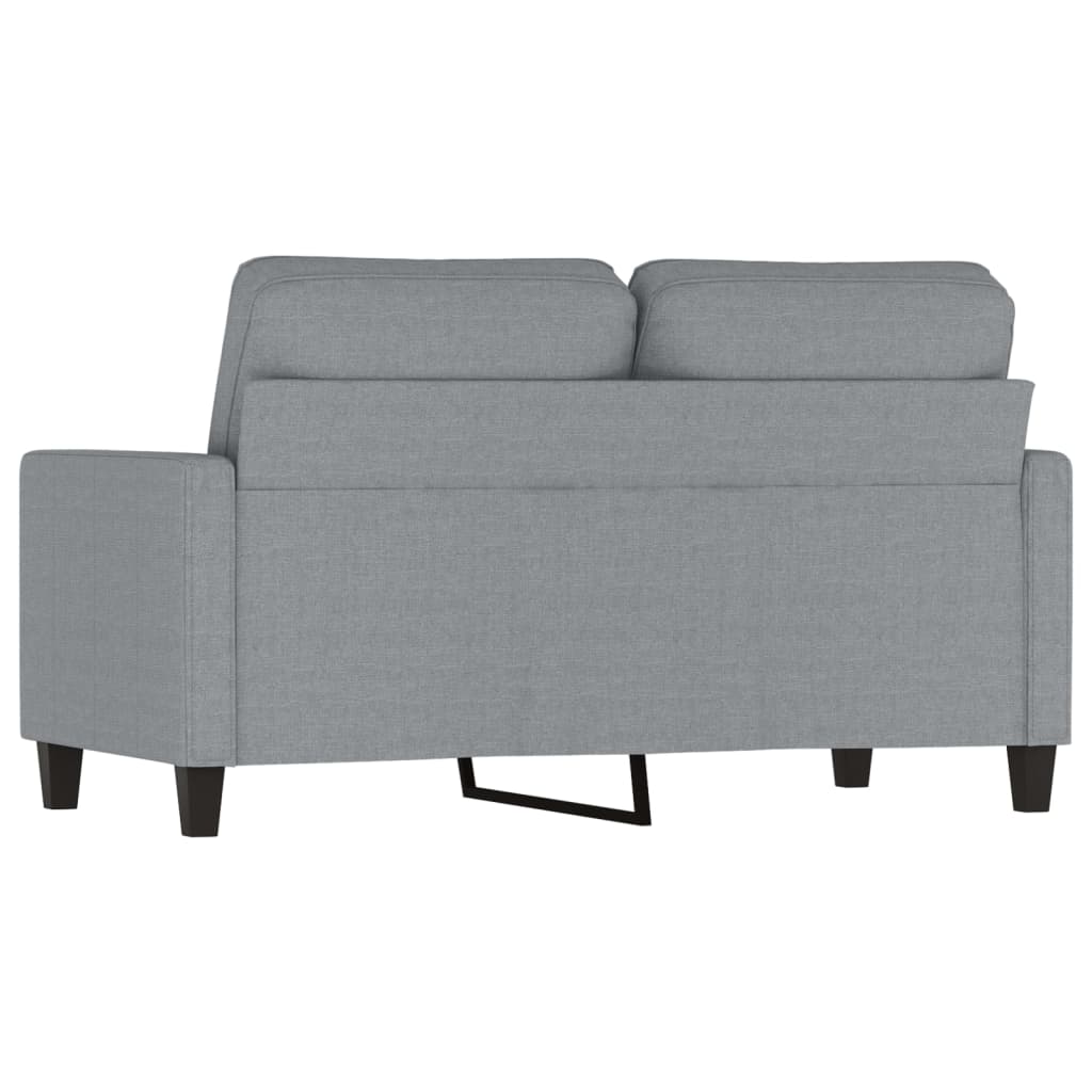 vidaXL Canapea cu 2 locuri, gri deschis, 120 cm, material textil