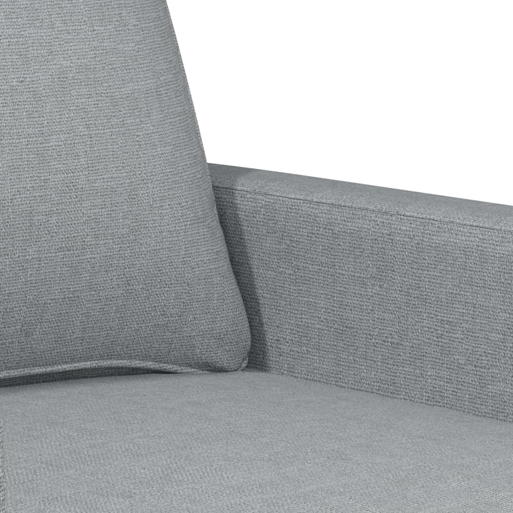 vidaXL Canapea cu 2 locuri, gri deschis, 120 cm, material textil