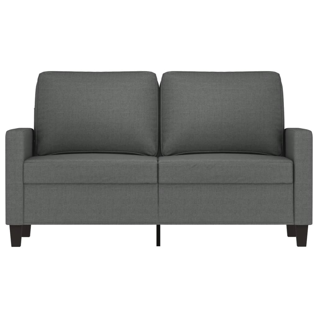 vidaXL Canapea cu 2 locuri, gri închis, 120 cm, material textil