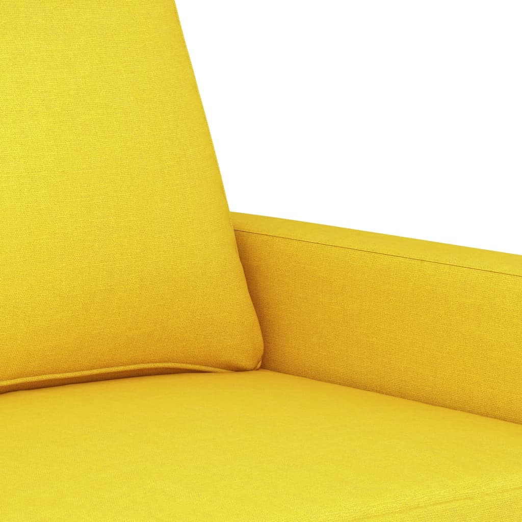 vidaXL Canapea cu 2 locuri, galben deschis, 120 cm, material textil