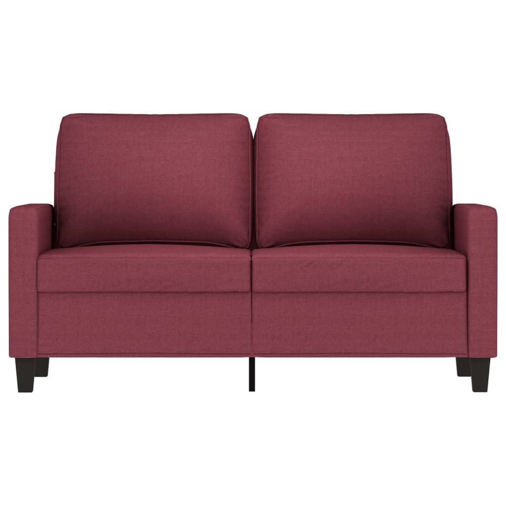 vidaXL Canapea cu 2 locuri, roșu vin, 120 cm, material textil