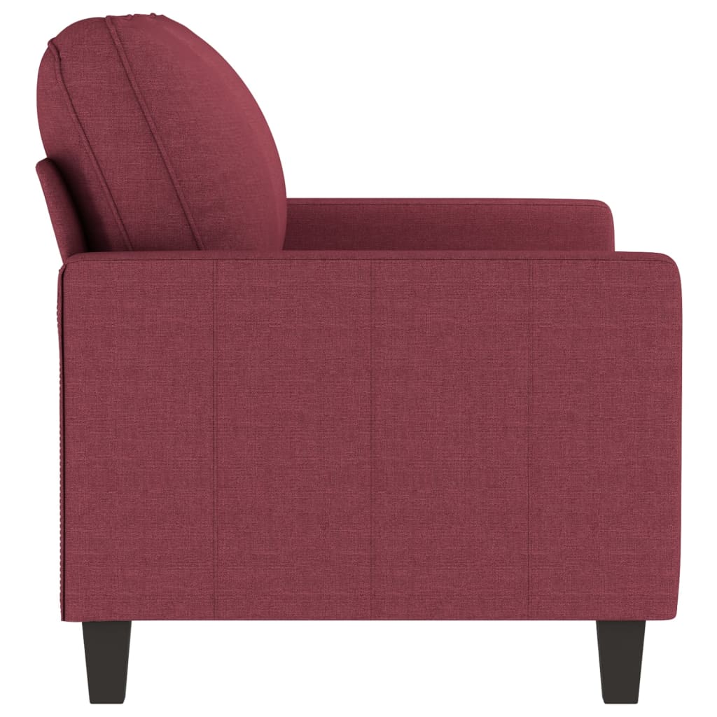 vidaXL Canapea cu 2 locuri, roșu vin, 120 cm, material textil