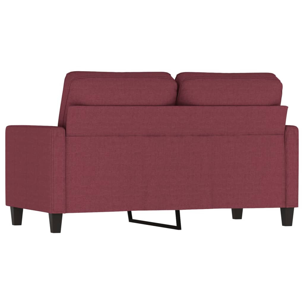 vidaXL Canapea cu 2 locuri, roșu vin, 120 cm, material textil