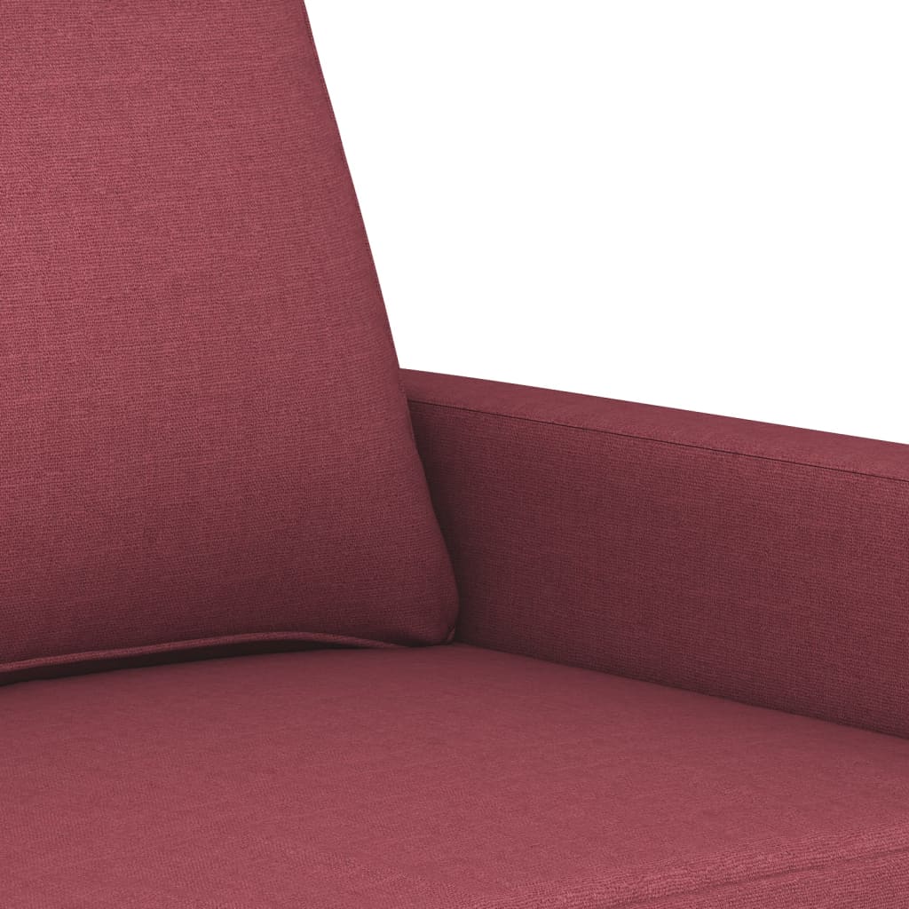 vidaXL Canapea cu 2 locuri, roșu vin, 120 cm, material textil