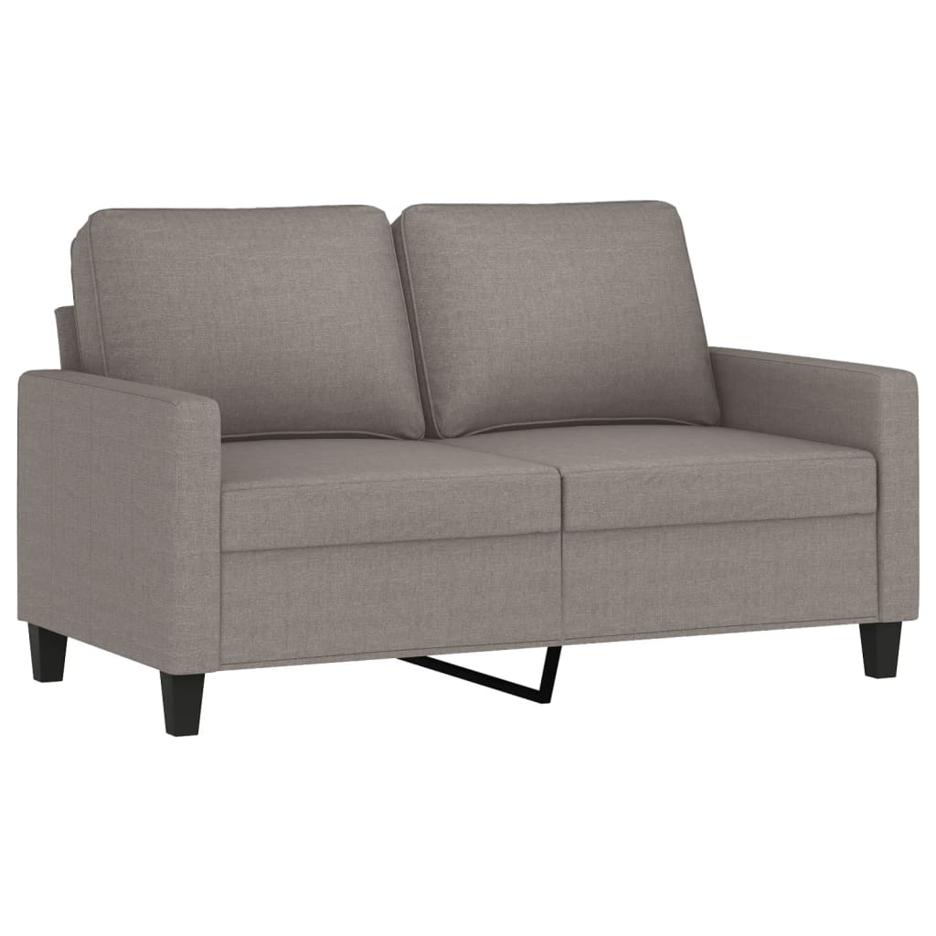 vidaXL Canapea cu 2 locuri, gri taupe, 120 cm, material textil