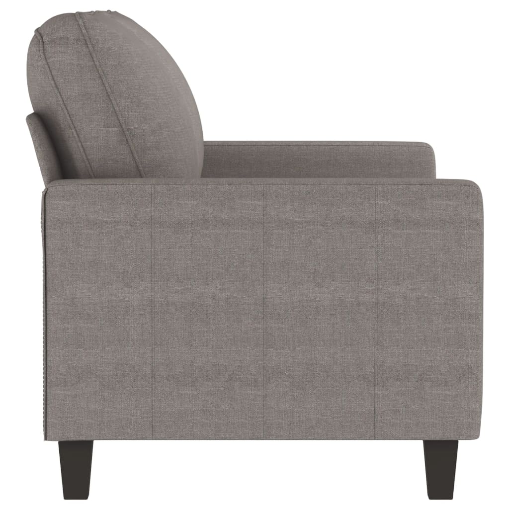 vidaXL Canapea cu 2 locuri, gri taupe, 120 cm, material textil