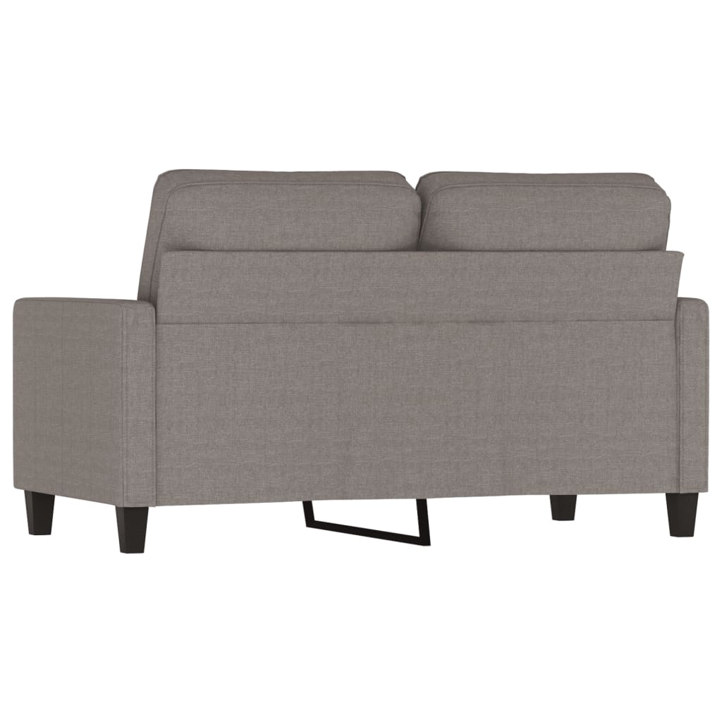 vidaXL Canapea cu 2 locuri, gri taupe, 120 cm, material textil