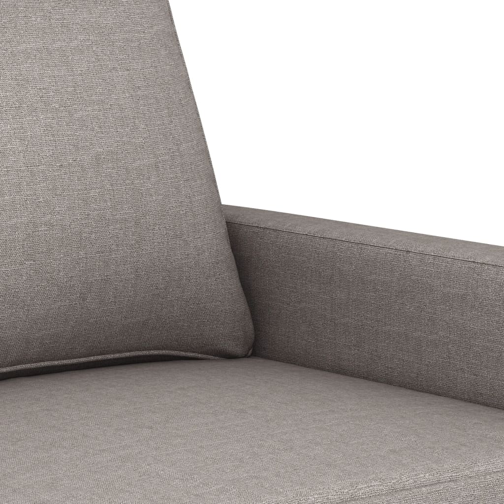vidaXL Canapea cu 2 locuri, gri taupe, 120 cm, material textil