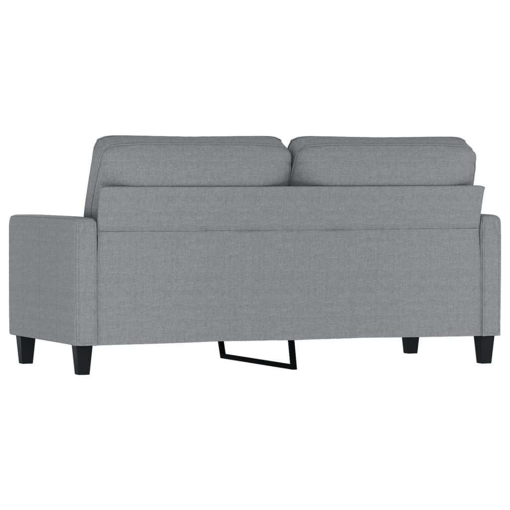 vidaXL Canapea cu 2 locuri, gri deschis, 140 cm, material textil vidaXL Canapea cu 2 locuri, gri deschis, 140 cm, material textil