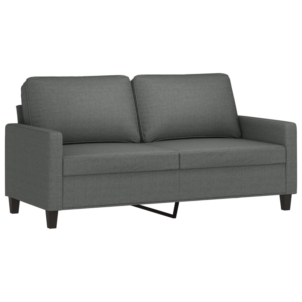 vidaXL Canapea cu 2 locuri, gri închis, 140 cm, material textil vidaXL Canapea cu 2 locuri, gri închis, 140 cm, material textil
