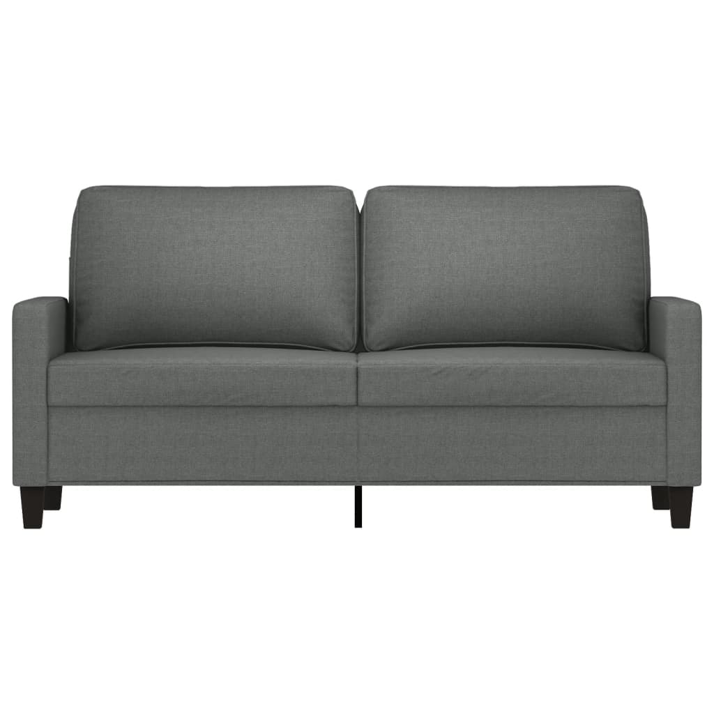 vidaXL Canapea cu 2 locuri, gri închis, 140 cm, material textil vidaXL Canapea cu 2 locuri, gri închis, 140 cm, material textil