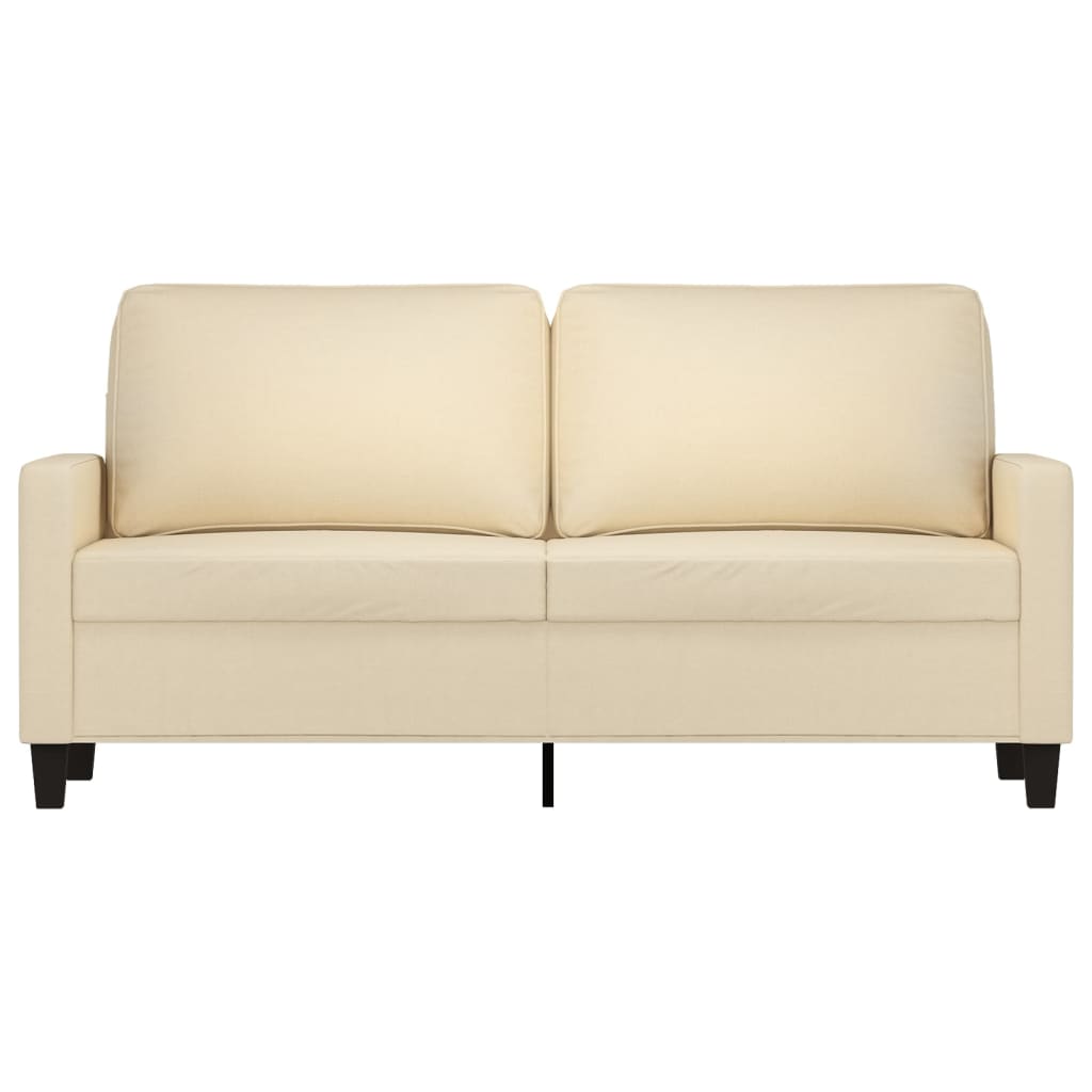 vidaXL Canapea cu 2 locuri, crem, 140 cm, material textil vidaXL Canapea cu 2 locuri, crem, 140 cm, material textil