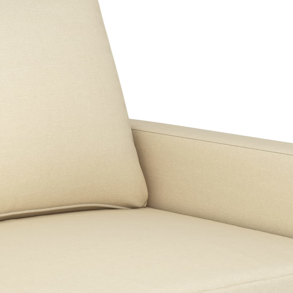 vidaXL Canapea cu 2 locuri, crem, 140 cm, material textil vidaXL Canapea cu 2 locuri, crem, 140 cm, material textil