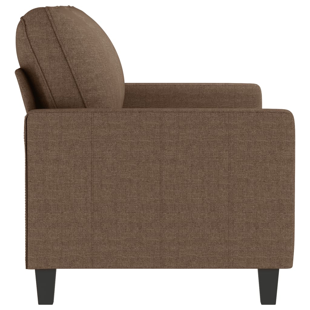 vidaXL Canapea cu 2 locuri, maro, 140 cm, material textil