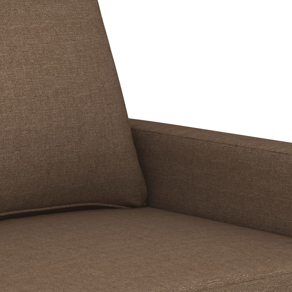 vidaXL Canapea cu 2 locuri, maro, 140 cm, material textil