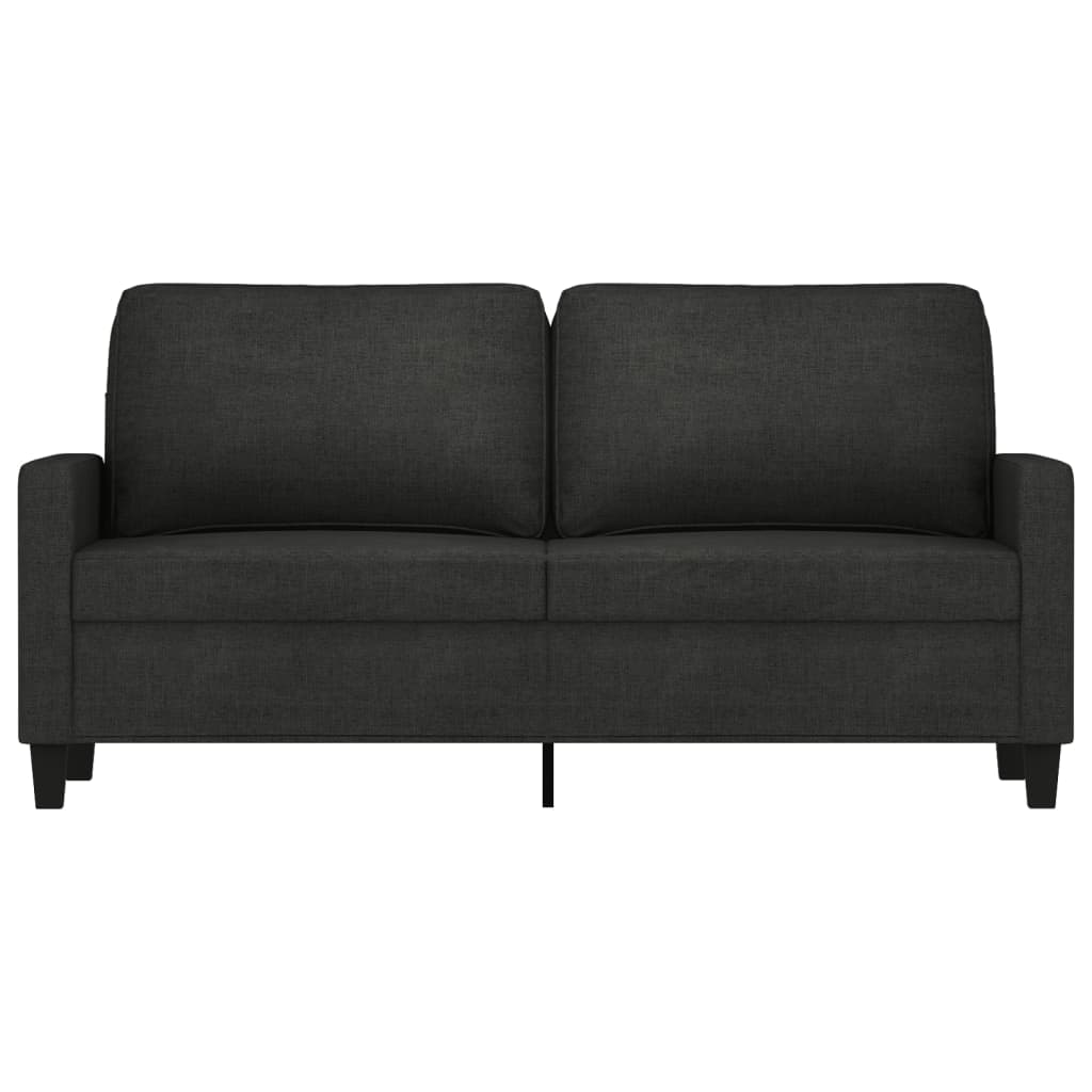 vidaXL Canapea cu 2 locuri, negru, 140 cm, material textil