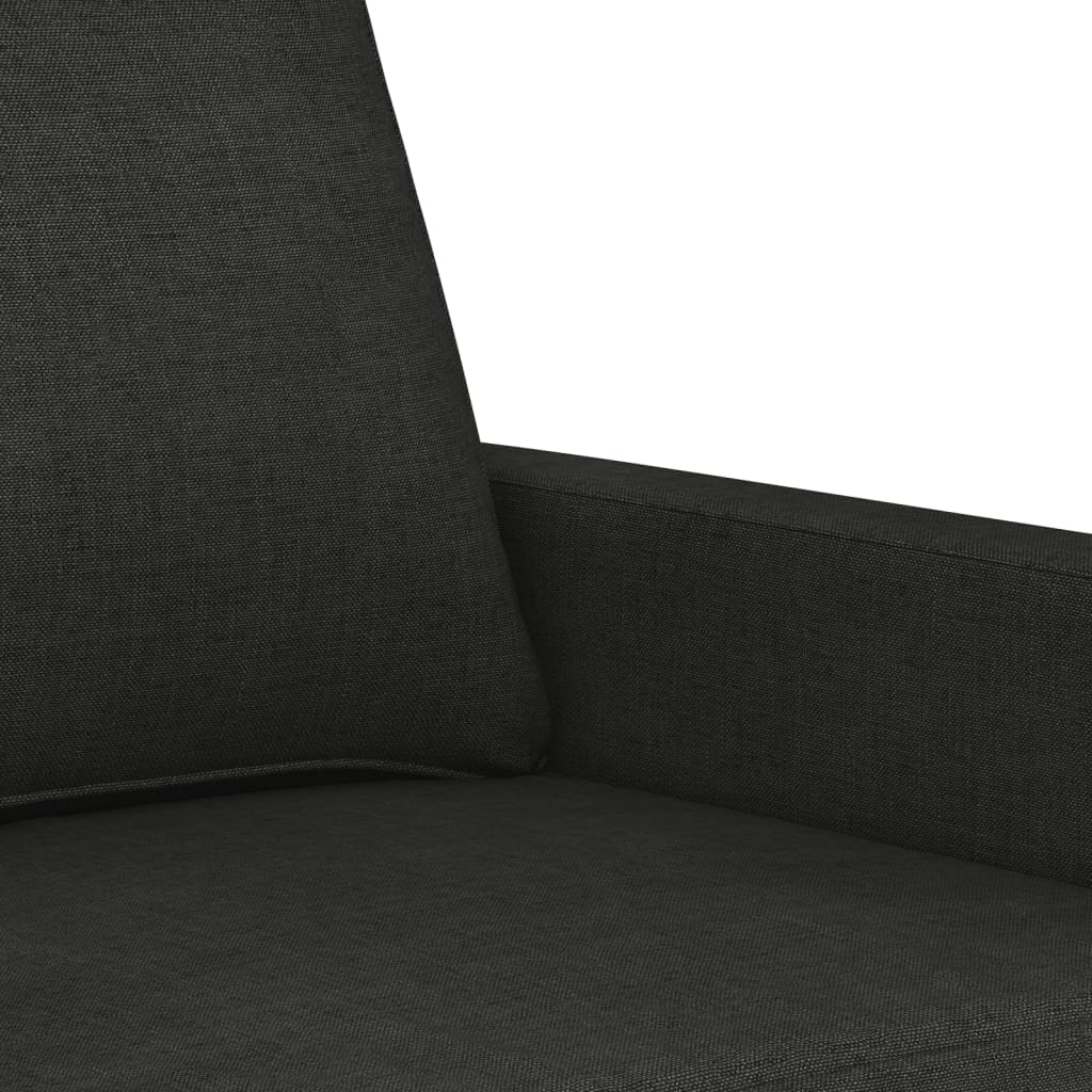 vidaXL Canapea cu 2 locuri, negru, 140 cm, material textil