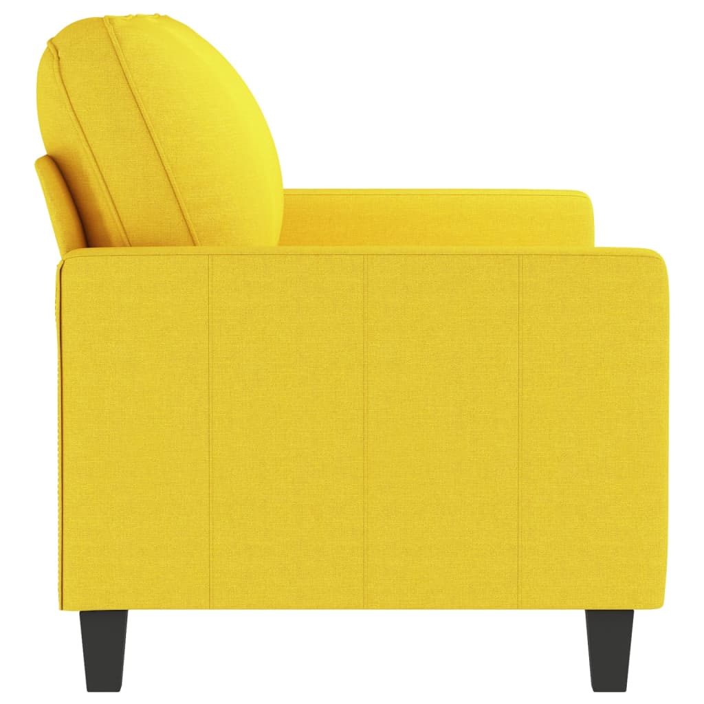 vidaXL Canapea cu 2 locuri, galben deschis, 140 cm, material textil vidaXL Canapea cu 2 locuri, galben deschis, 140 cm, material textil