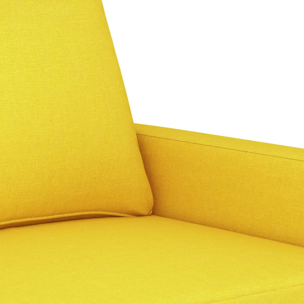vidaXL Canapea cu 2 locuri, galben deschis, 140 cm, material textil vidaXL Canapea cu 2 locuri, galben deschis, 140 cm, material textil