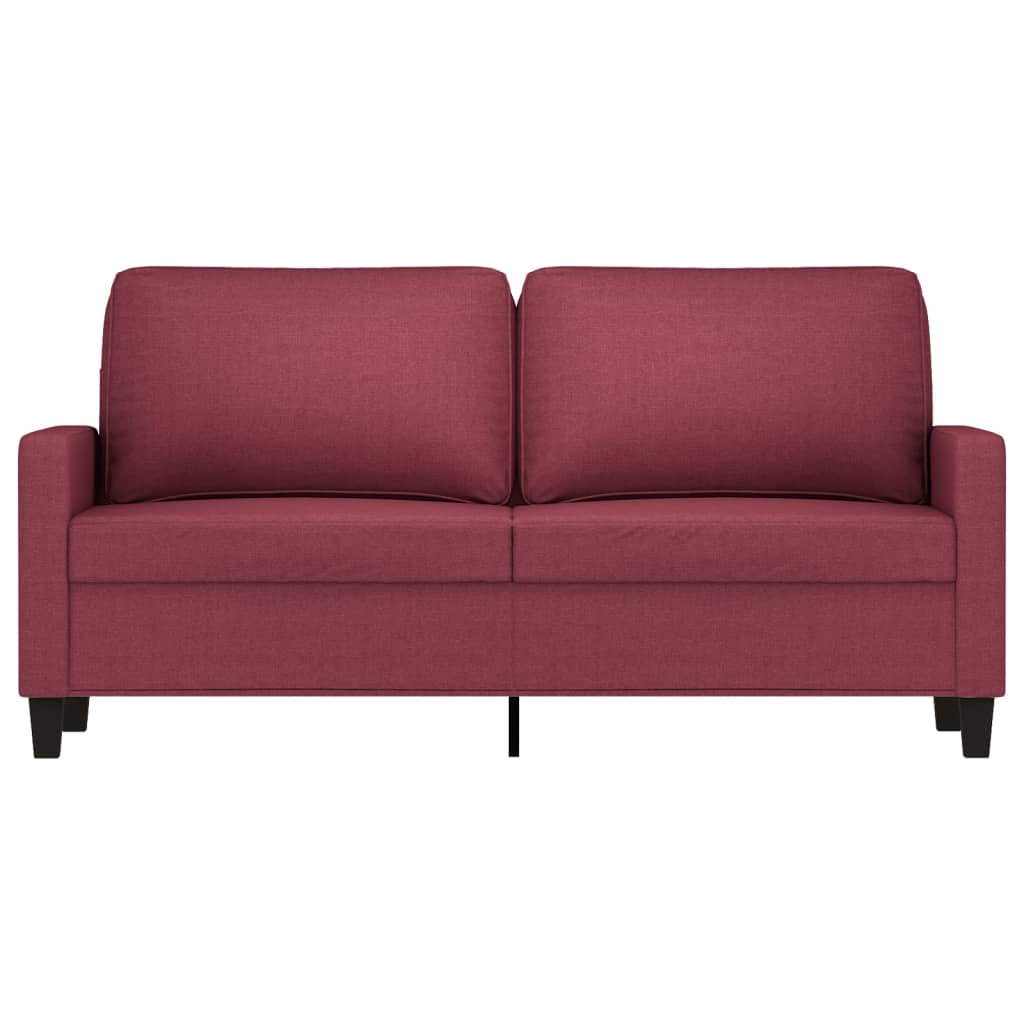 vidaXL Canapea cu 2 locuri, roșu vin, 140 cm, material textil