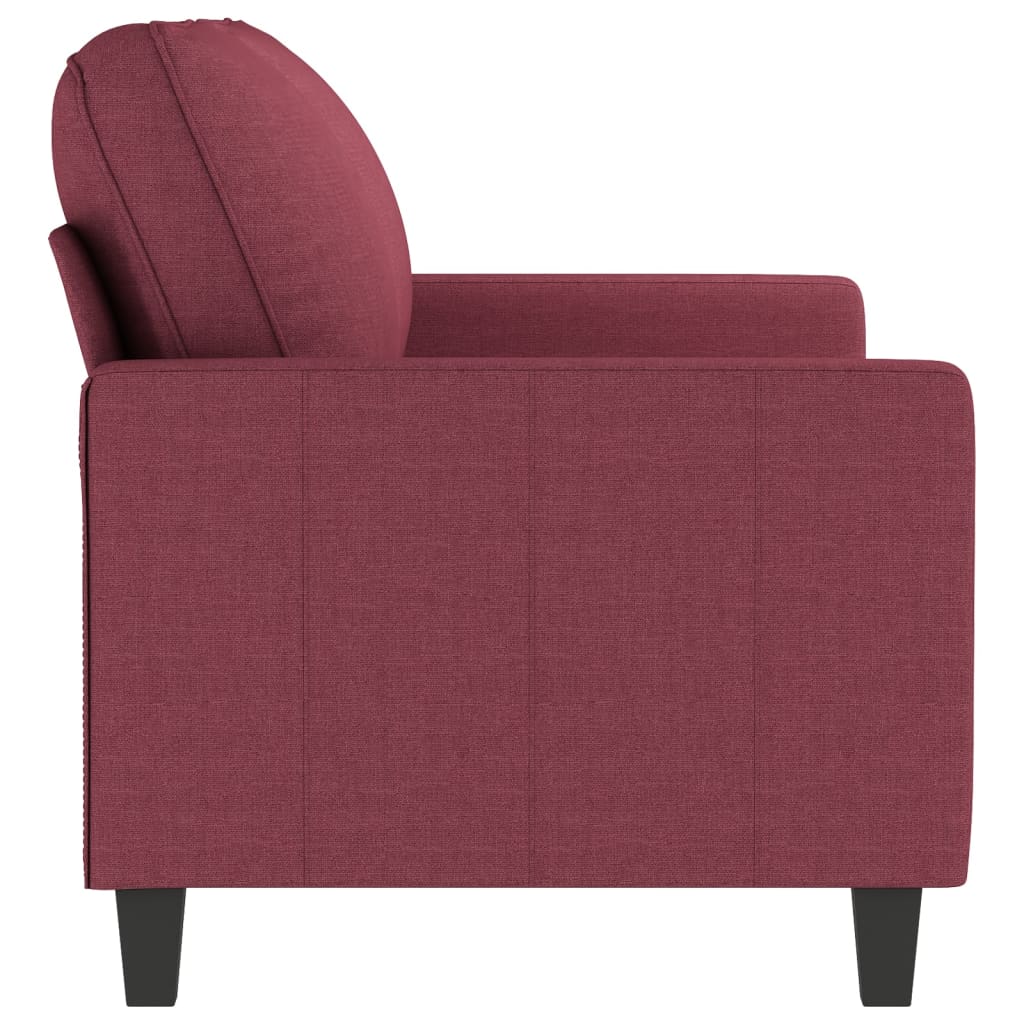 vidaXL Canapea cu 2 locuri, roșu vin, 140 cm, material textil