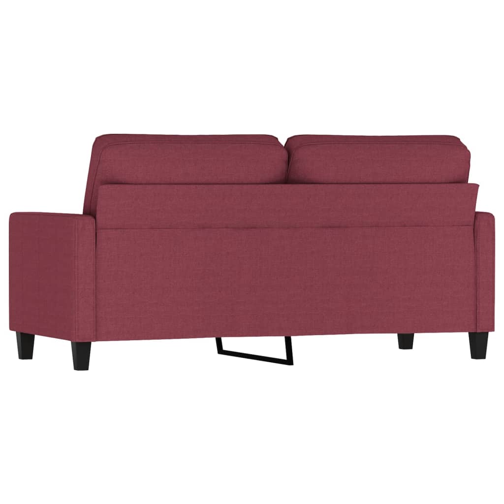vidaXL Canapea cu 2 locuri, roșu vin, 140 cm, material textil