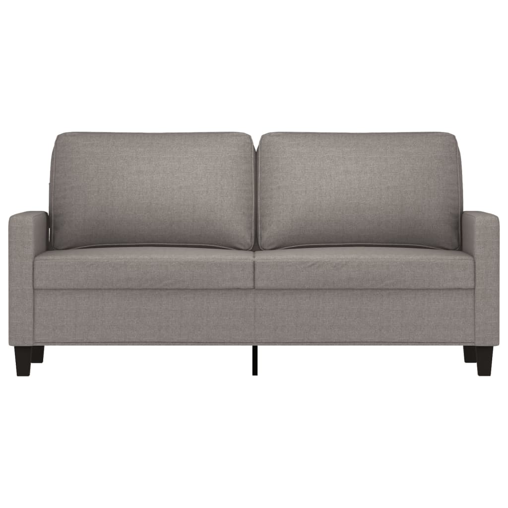vidaXL Canapea cu 2 locuri, gri taupe, 140 cm, material textil