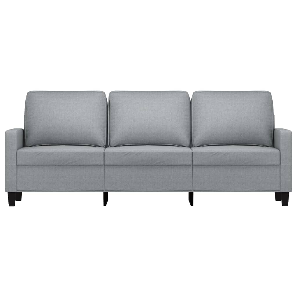 vidaXL Canapea cu 3 locuri, gri deschis, material 180CM textil vidaXL Canapea cu 3 locuri, gri deschis, material 180CM textil
