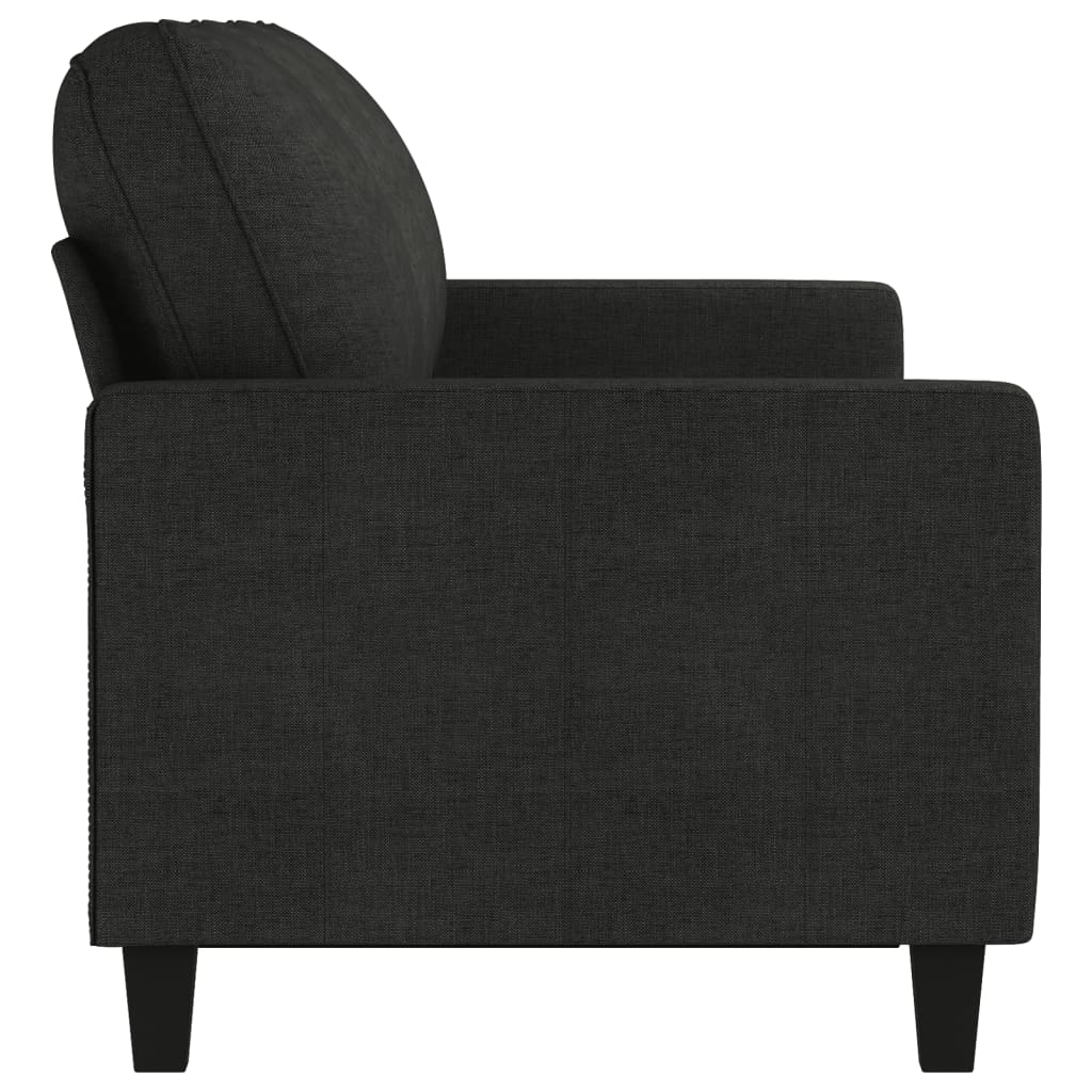 vidaXL Canapea cu 3 locuri, negru, 180 cm, material textil vidaXL Canapea cu 3 locuri, negru, 180 cm, material textil