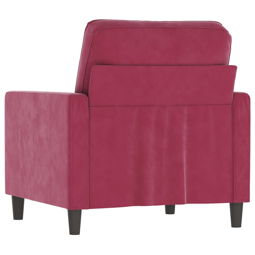 vidaXL Canapea de o persoană, roșu vin, 60 cm, catifea vidaXL Canapea de o persoană, roșu vin, 60 cm, catifea
