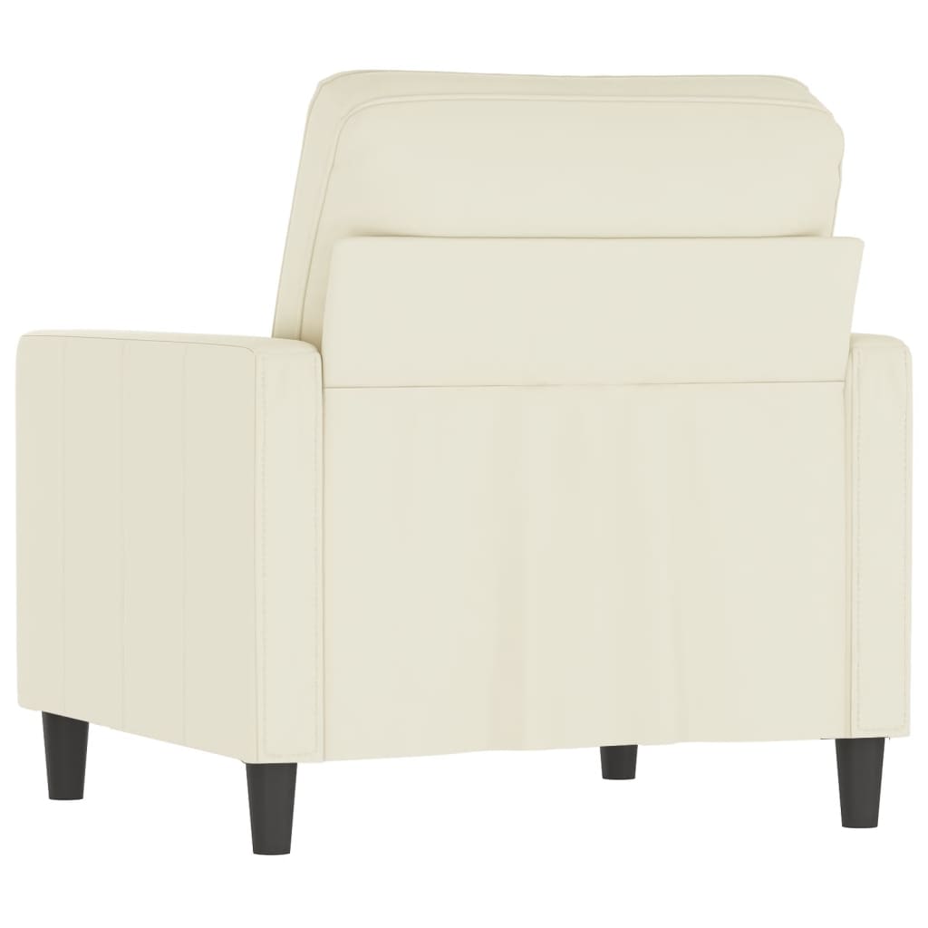 vidaXL Canapea de o persoană, crem, 60 cm, catifea vidaXL Canapea de o persoană, crem, 60 cm, catifea