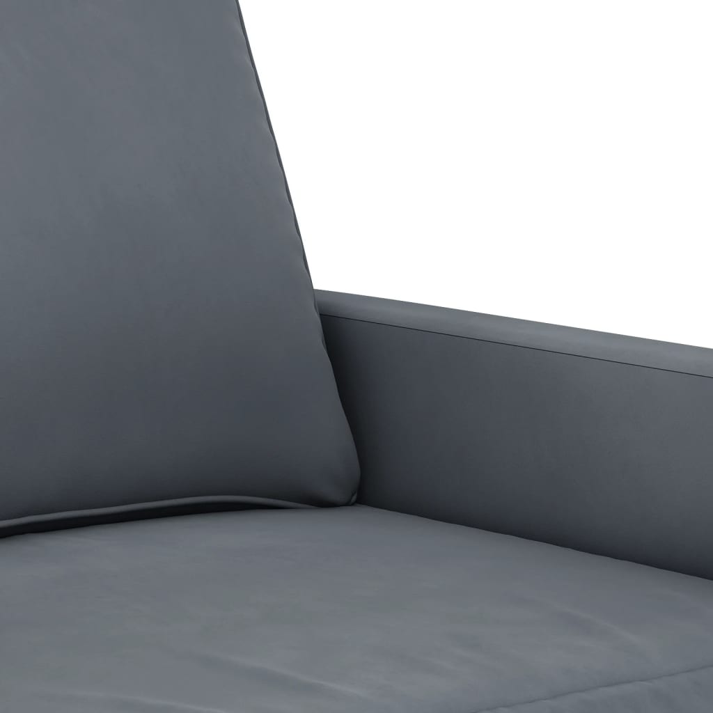 vidaXL Canapea cu 2 locuri, gri închis, 120 cm, catifea vidaXL Canapea cu 2 locuri, gri închis, 120 cm, catifea