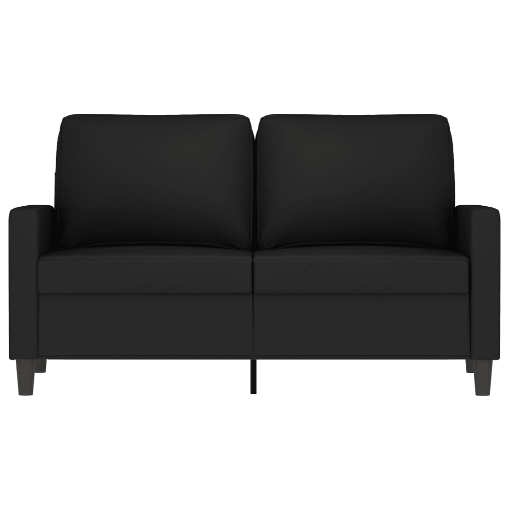 vidaXL Canapea cu 2 locuri, negru, 120 cm, catifea vidaXL Canapea cu 2 locuri, negru, 120 cm, catifea