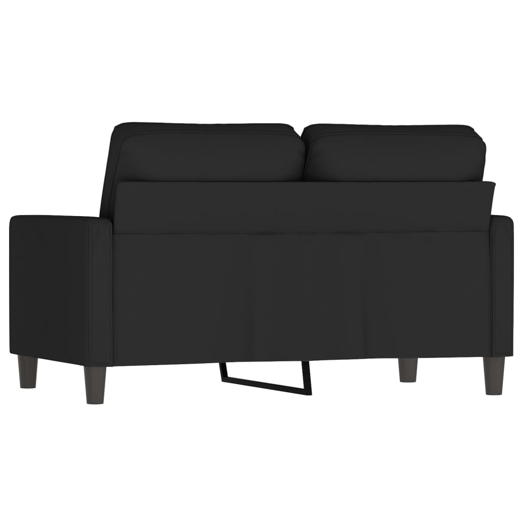 vidaXL Canapea cu 2 locuri, negru, 120 cm, catifea vidaXL Canapea cu 2 locuri, negru, 120 cm, catifea