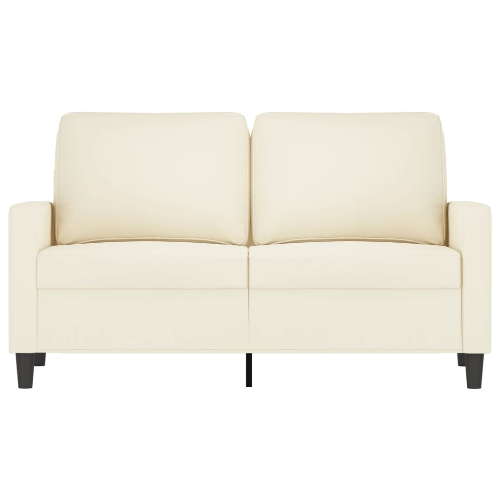 vidaXL Canapea cu 2 locuri, crem, 120 cm, catifea