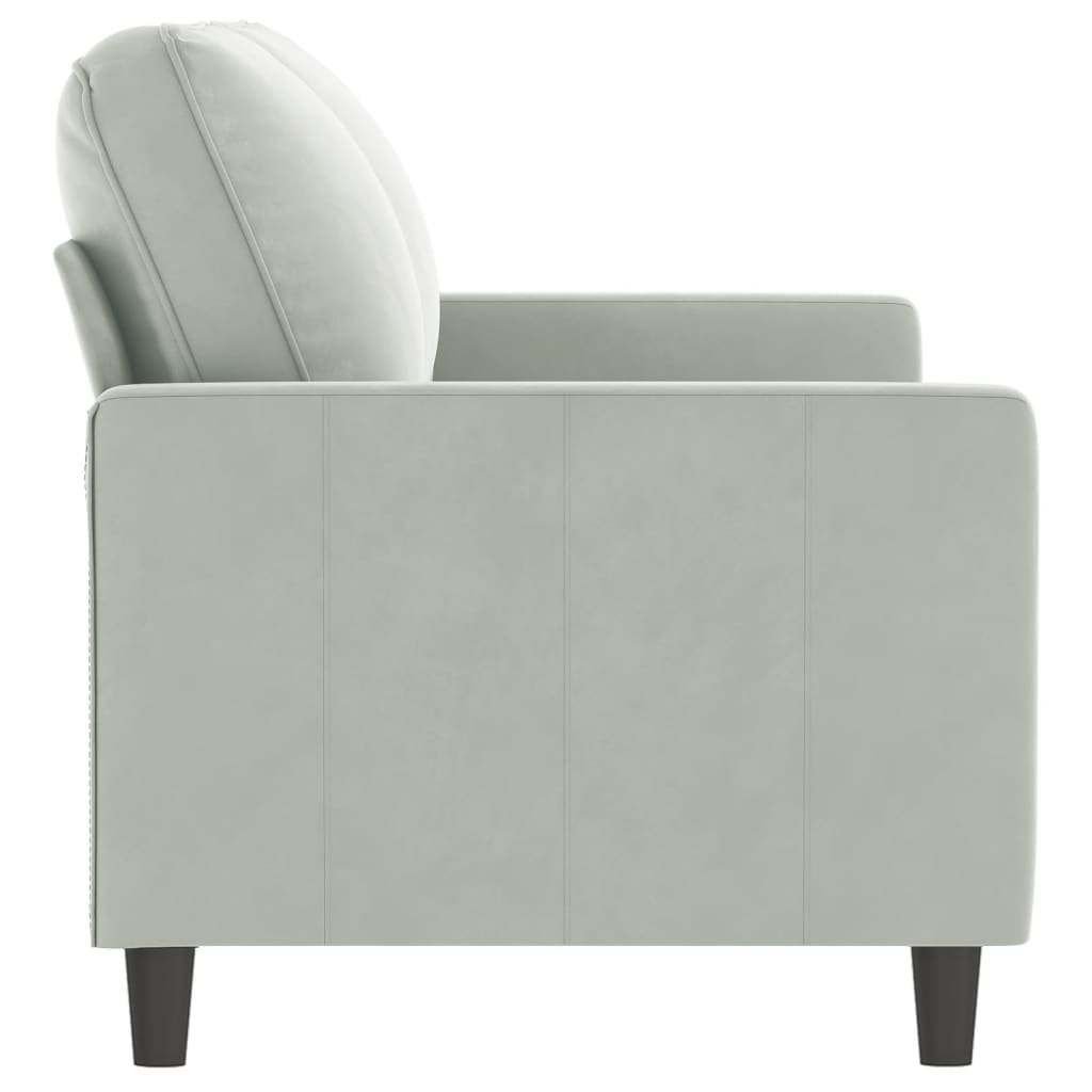vidaXL Canapea cu 2 locuri, gri deschis, 140 cm, catifea vidaXL Canapea cu 2 locuri, gri deschis, 140 cm, catifea